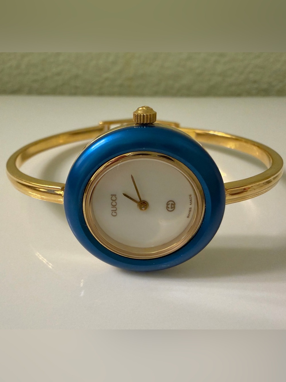 Gucci Blue Metal Bezel “Only"~Gucci Watch Bezel 1100-11/12.2-1200-No Watch